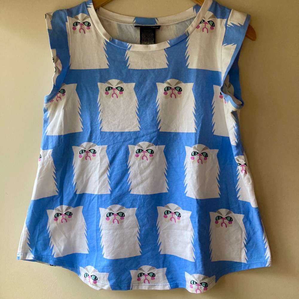 Nooworks Grumpy Cat Muscle Tee, Large